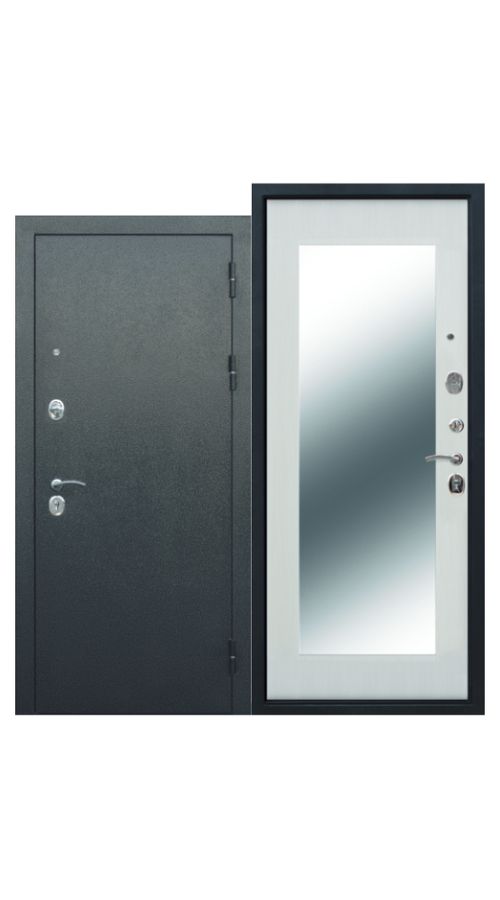 Входная дверь - Ferroni - 10 см ТОЛСТЯК Серебро Зеркало MAXI