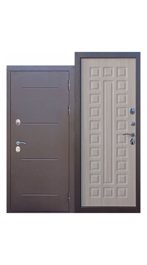 Входная дверь - Ferroni - 11 см ISOTERMA Медный антик Лиственница мокко