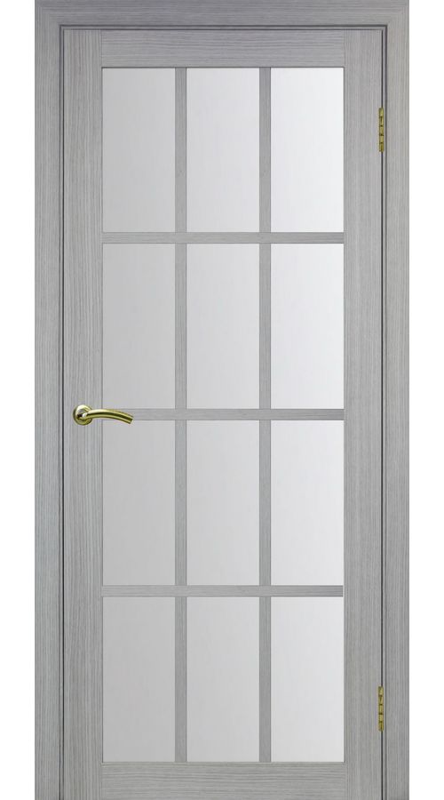 Межкомнатная дверь Турин 542 Дуб серый (остекление мателюкс)