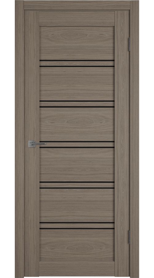Межкомнатная дверь Atum Pro 28 Brun Oak (стекло Black Gloss)