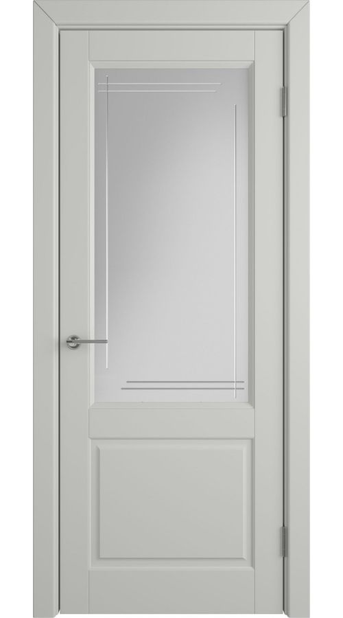 Межкомнатная дверь Stockholm Dorren Cotton (стекло White Gloss)