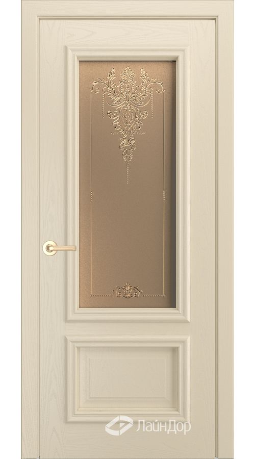 Межкомнатная дверь Виолетта ТОН-36 Слоновая кость (стекло) Симферополь