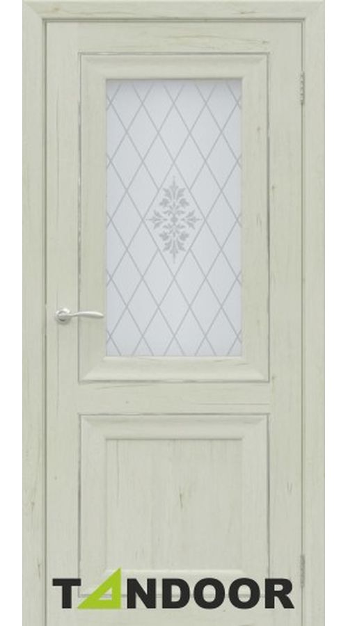 Межкомнатная дверь Tandoor Ева Рустик молочный ДО (стекло Нордика) в Симферополе