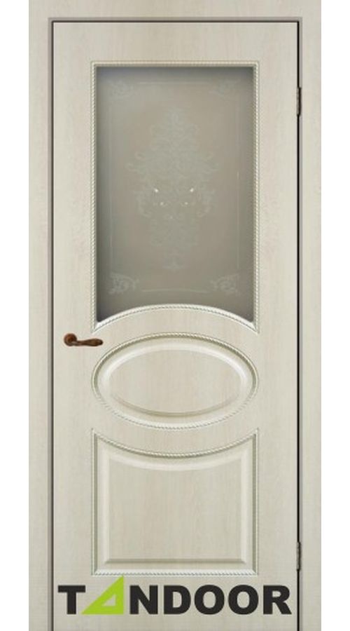 Межкомнатная дверь Tandoor К-1 Филадельфия Крем ДО ст.белое с рис в Симферополе