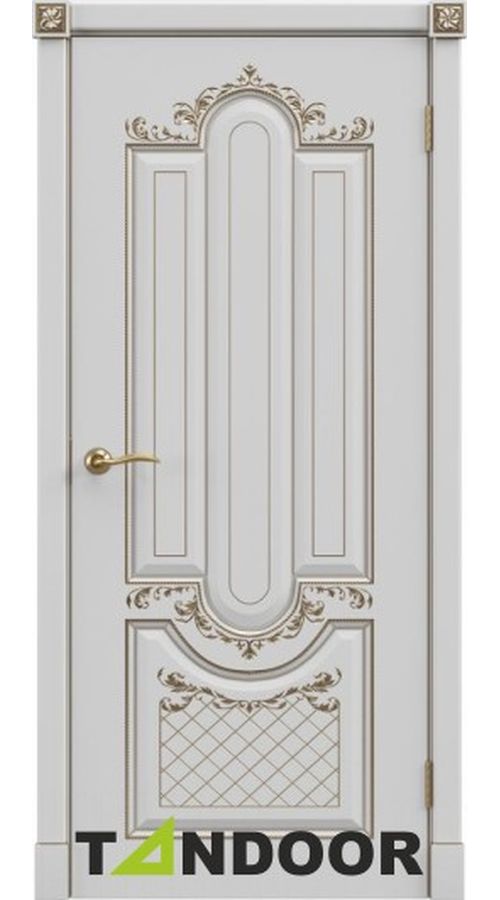 Межкомнатная дверь Тандор Александрия-2 (5,5мм) (эмаль слон.кость патина золото) Г8 в Симферополе