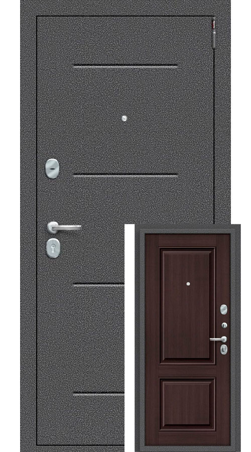Входная дверь – Porta S 104.К32 Антик Серебро Wenge Veralinga